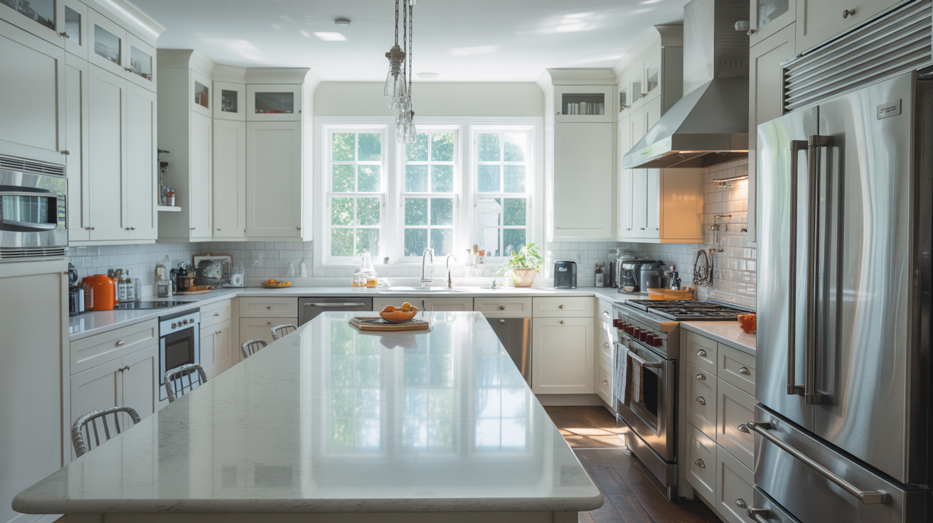 Sparkling clean modern kitchen after professional cleaning service